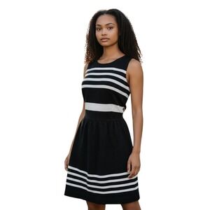 Madewell Academia Striped Sleeveless Mini Cocktail Dress‎ Women's size medium